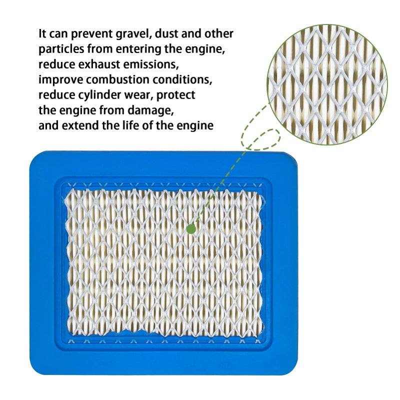 LOCOPOW 491588S 2 Pack Air Filter Compatible with B& S 491588 399959 5043 5043H 5043K for Honda GCV160 17211-zl8-023 17211-zl8-003 GC190 for Craftsman 3364,Toro 20332 for John Deere LG491588JD - Image 3